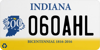 IN license plate 060AHL