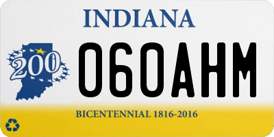 IN license plate 060AHM