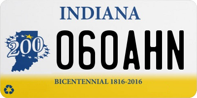 IN license plate 060AHN