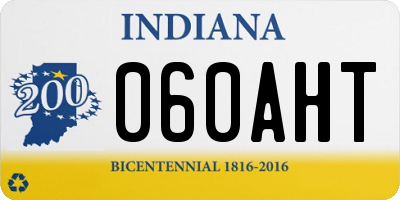 IN license plate 060AHT