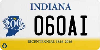 IN license plate 060AI