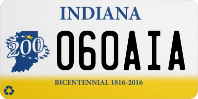 IN license plate 060AIA