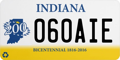 IN license plate 060AIE