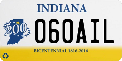 IN license plate 060AIL