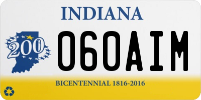 IN license plate 060AIM