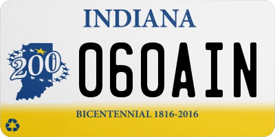 IN license plate 060AIN