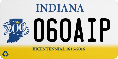 IN license plate 060AIP