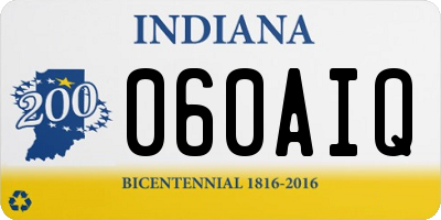 IN license plate 060AIQ