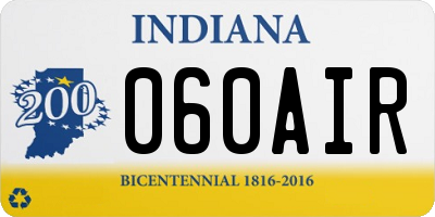 IN license plate 060AIR