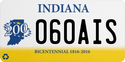 IN license plate 060AIS