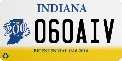 IN license plate 060AIV