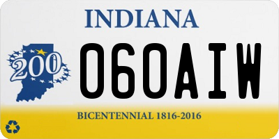 IN license plate 060AIW