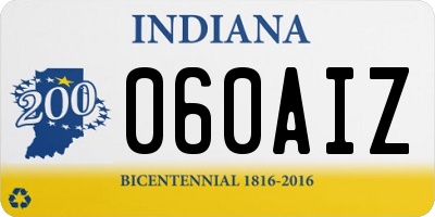 IN license plate 060AIZ