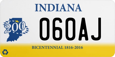 IN license plate 060AJ