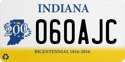 IN license plate 060AJC