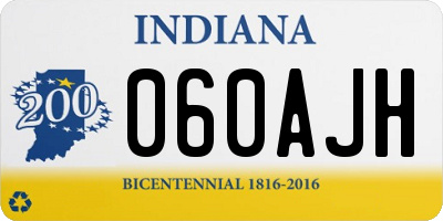 IN license plate 060AJH