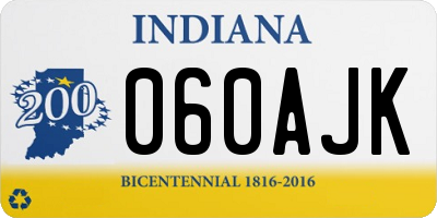 IN license plate 060AJK