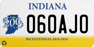 IN license plate 060AJO