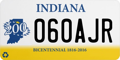 IN license plate 060AJR