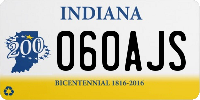IN license plate 060AJS