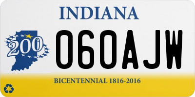 IN license plate 060AJW