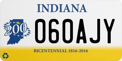 IN license plate 060AJY