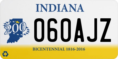 IN license plate 060AJZ