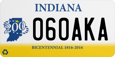 IN license plate 060AKA