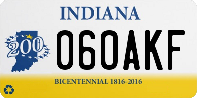 IN license plate 060AKF
