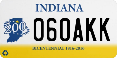 IN license plate 060AKK