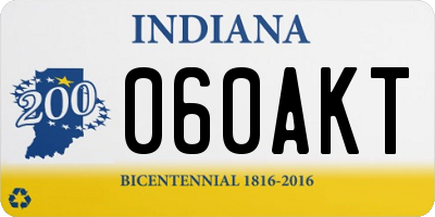 IN license plate 060AKT