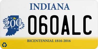IN license plate 060ALC