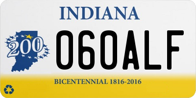IN license plate 060ALF