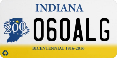 IN license plate 060ALG