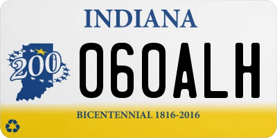 IN license plate 060ALH