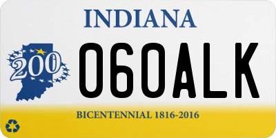 IN license plate 060ALK