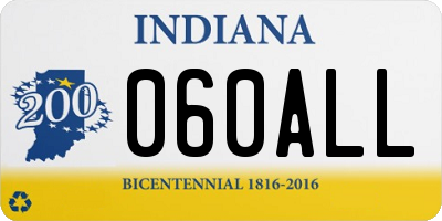 IN license plate 060ALL