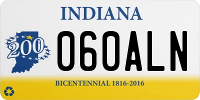 IN license plate 060ALN