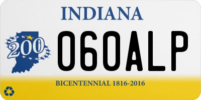 IN license plate 060ALP