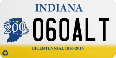 IN license plate 060ALT