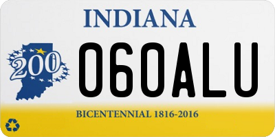 IN license plate 060ALU