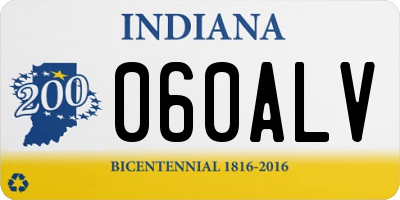 IN license plate 060ALV
