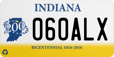 IN license plate 060ALX