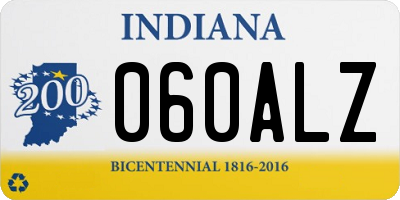 IN license plate 060ALZ