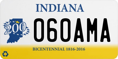 IN license plate 060AMA