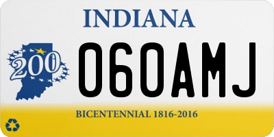 IN license plate 060AMJ