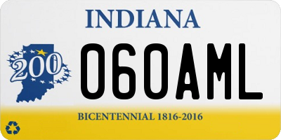 IN license plate 060AML