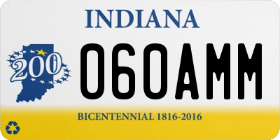 IN license plate 060AMM