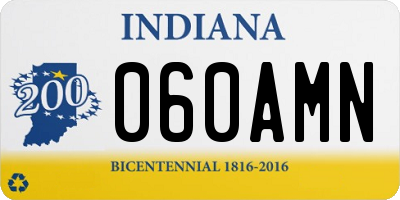 IN license plate 060AMN