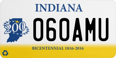 IN license plate 060AMU